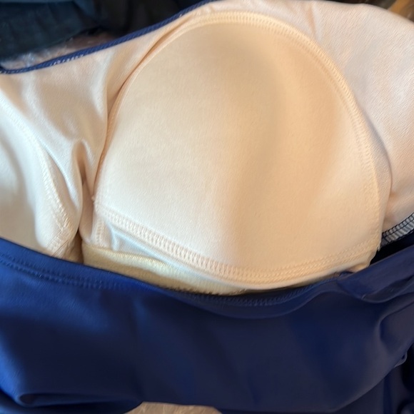 KONA SOL LASER CUT SCOOP NECK ONE PIECE NAVY PINK LARGE SWIMWEAR NEW - Picture 8 of 9